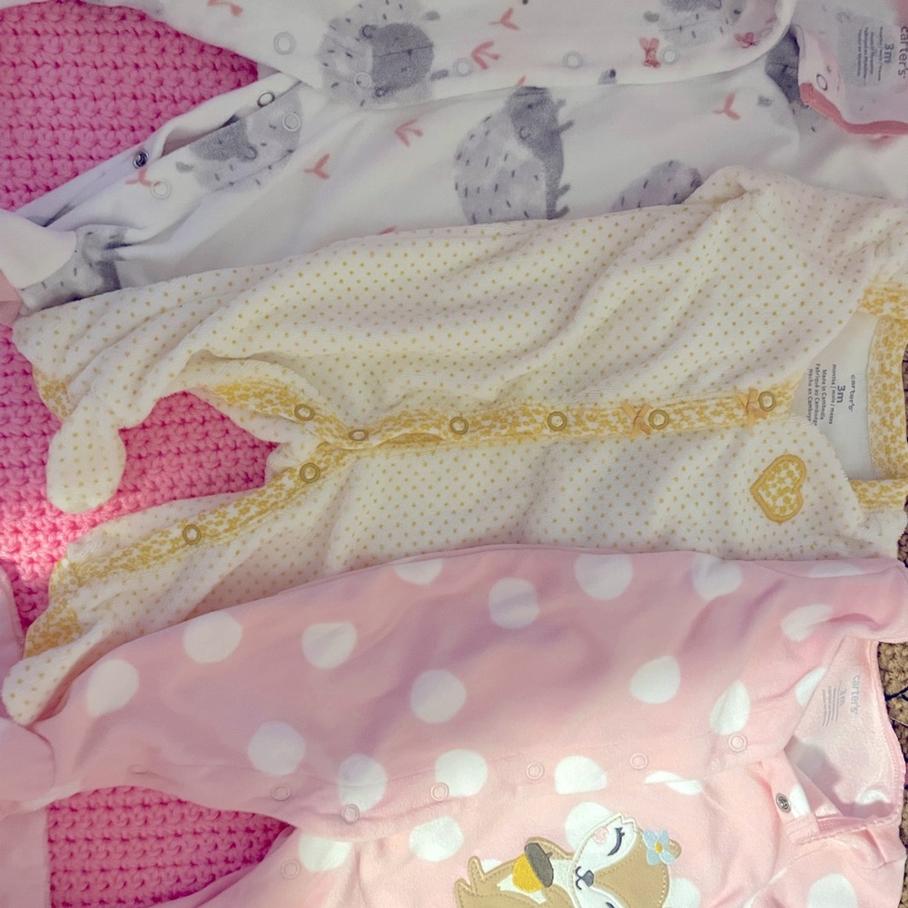 Baby girl footed pajamas